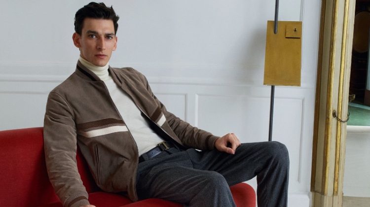 French model Thibaud Charon appears in Tod's pre-fall 2023 campaign.