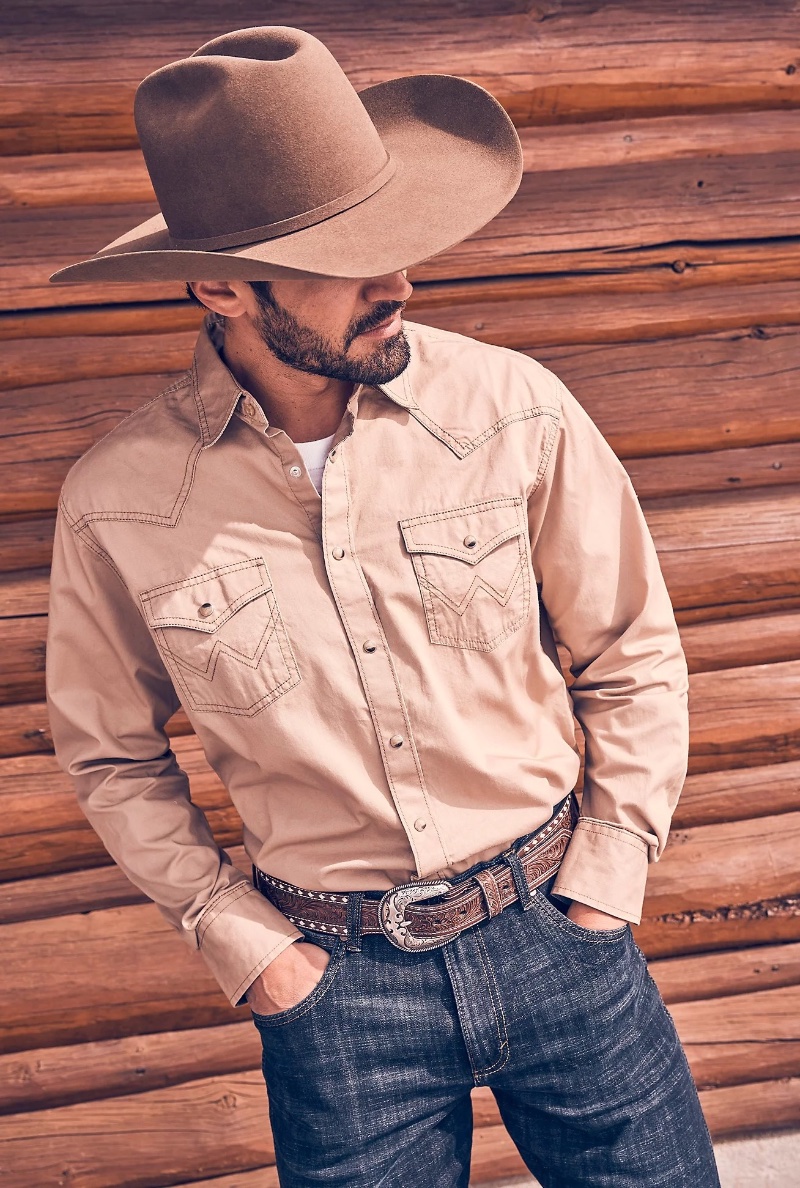 Types of Shirts Men Western Snap Wrangler