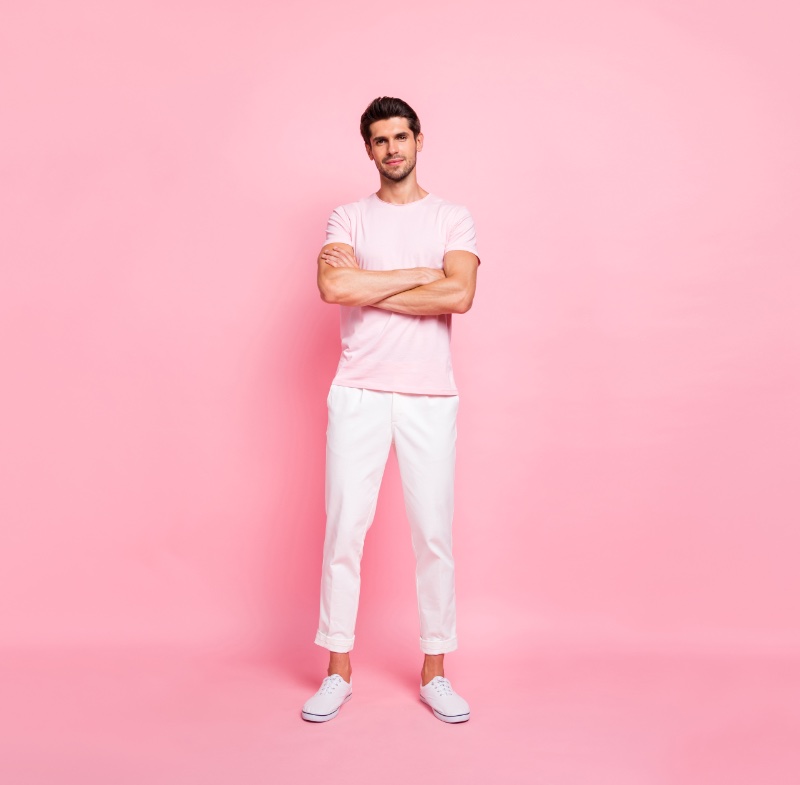 White Pants Outfit Pastel T Shirt