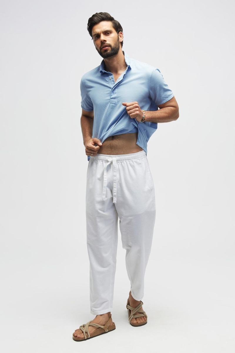 White Pants Outfit Seasonal Fabrics Polo Shirt