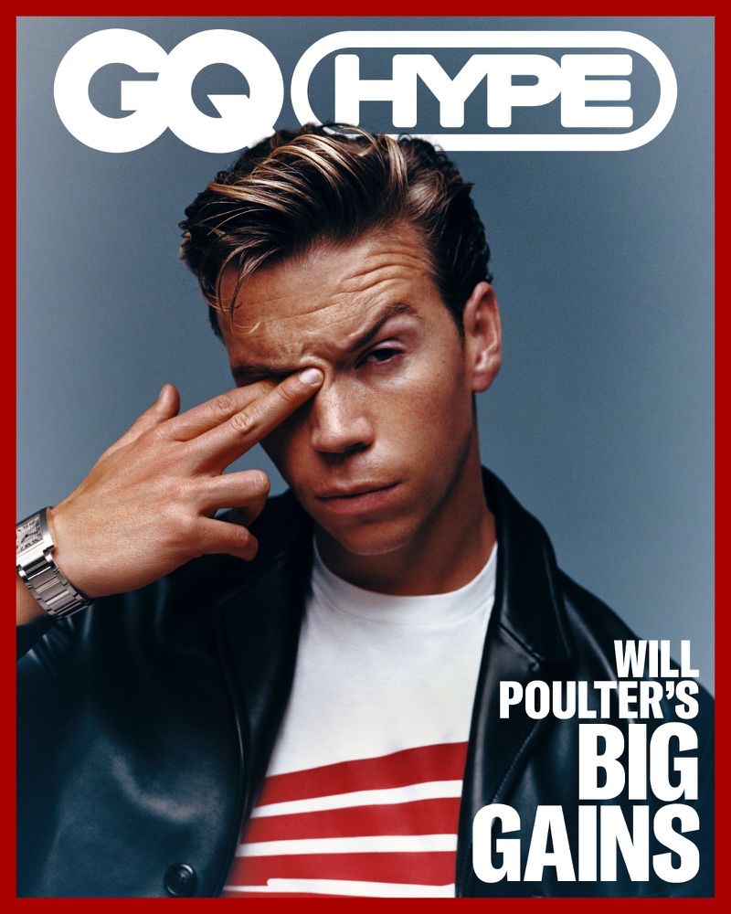 Actor Will Poulter rocks a leather jacket and graphic tee for the cover of GQ Hype.