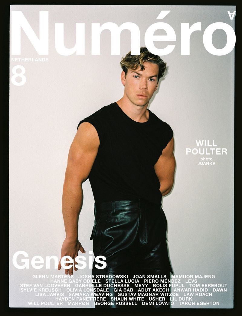 Showing off his biceps in a sleeveless top, Will Poulter covers Numéro Netherlands. 