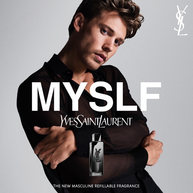 Austin Butler stars in the Yves Saint Laurent MYSLF fragrance campaign. 