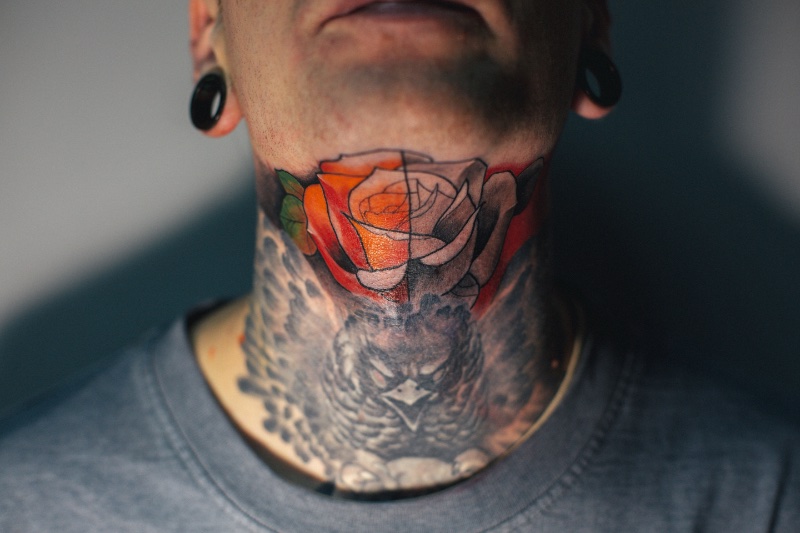 Bird Neck Tattoo Men