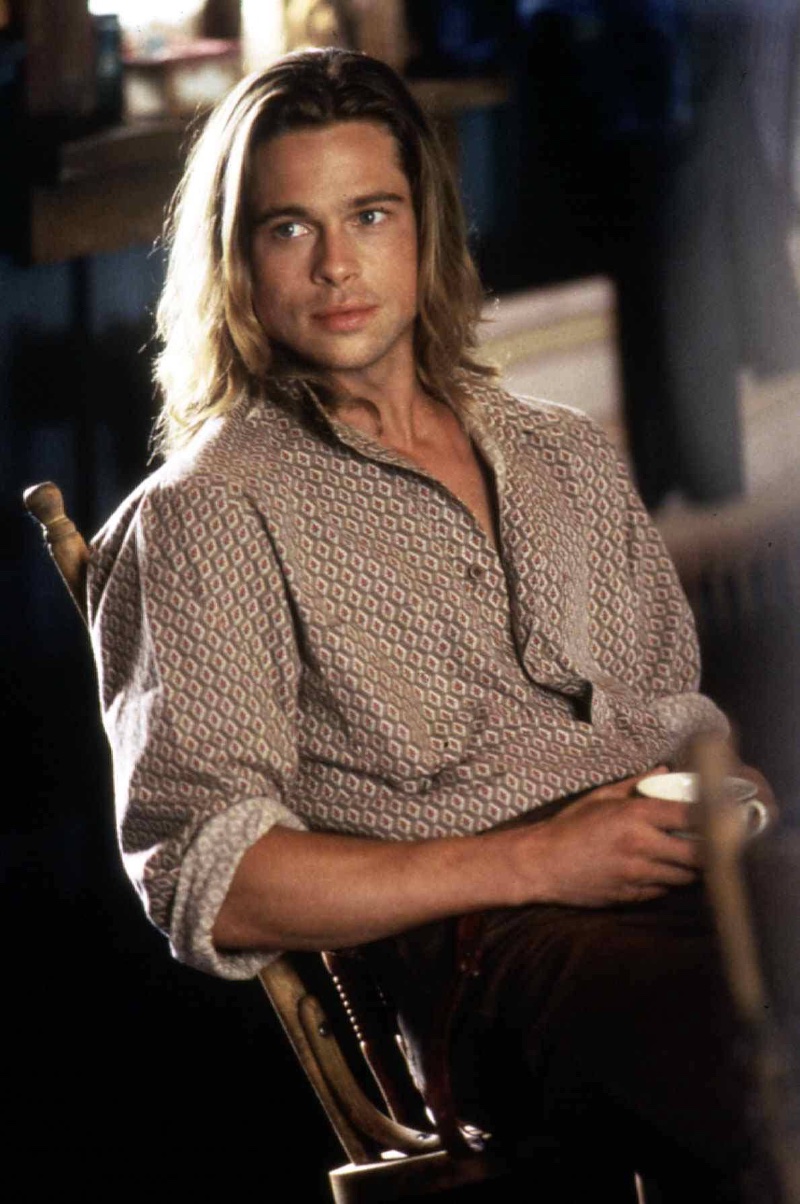 Brad Pitt wears his hair long as Tristan Ludlow in 1994's Legends of the Fall. 