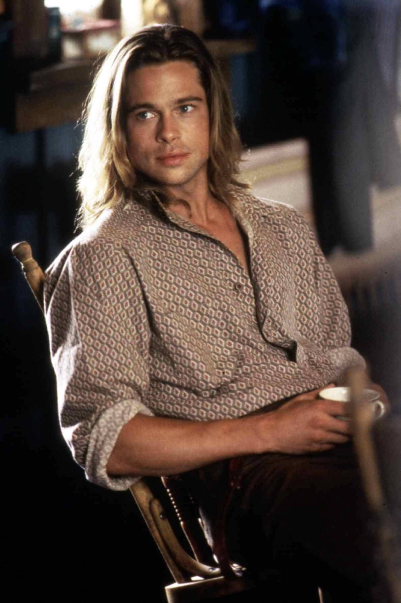 Download free Brad Pitt Long Hair Close-up Wallpaper - MrWallpaper.com