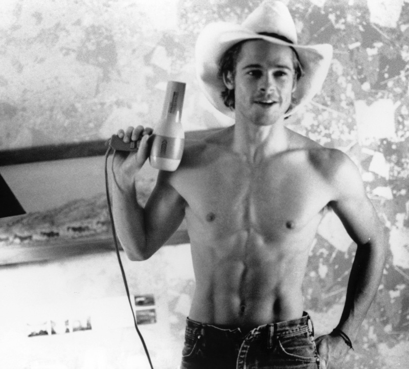 A 26-year-old Brad Pitt made a splash on the big screen as J.D. the shirtless drifter in 1991's Thelma & Louise.
