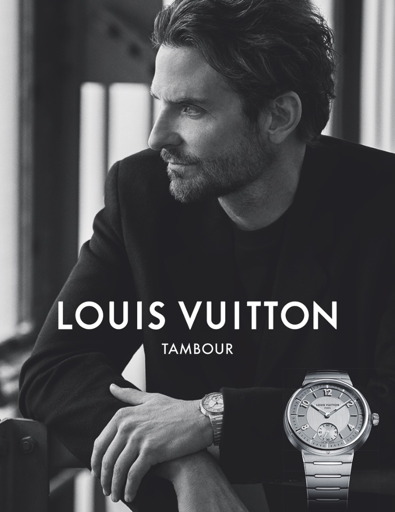 Actor Bradley Cooper stars in the new Louis Vuitton Tambour campaign. 