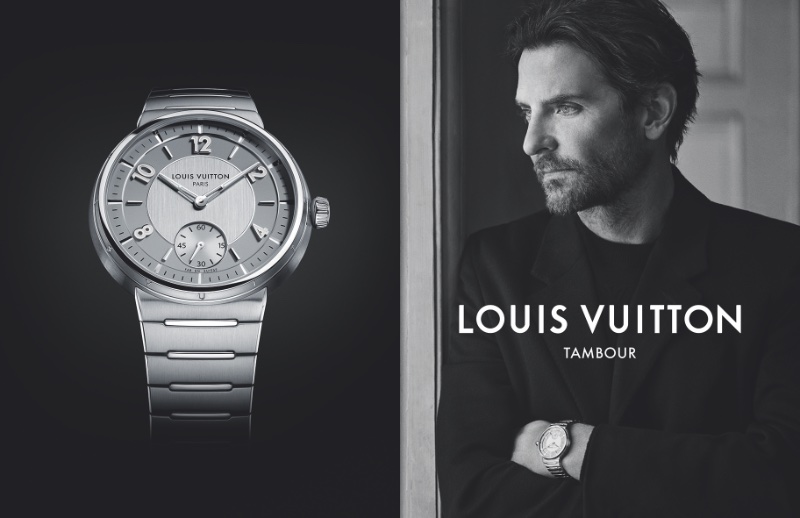 Bradley Cooper returns as the face of Louis Vuitton's Tambour campaign. 
