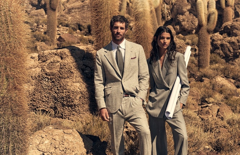 Brunello Cucinelli highlights tailoring for fall 2023. 