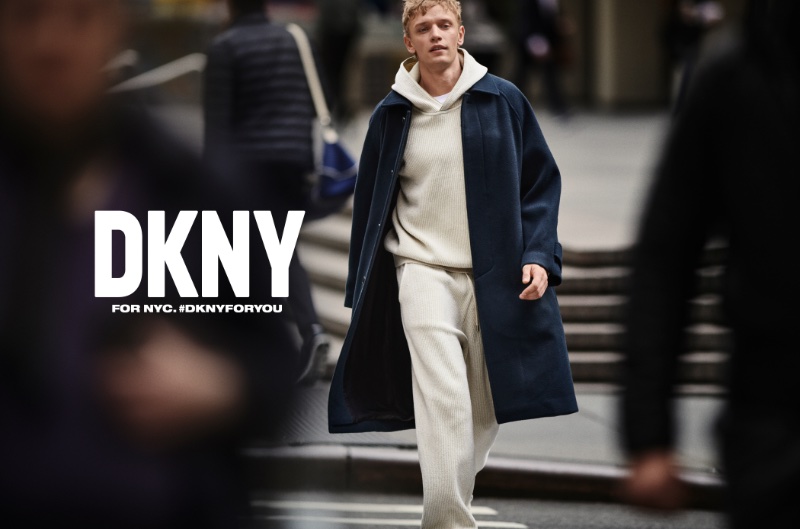 Peter Dupont stars in DKNY's fall-winter 2023 campaign.