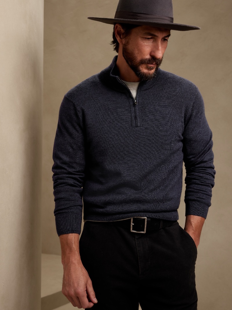 Half-Zip Sweater Men Banana Republic