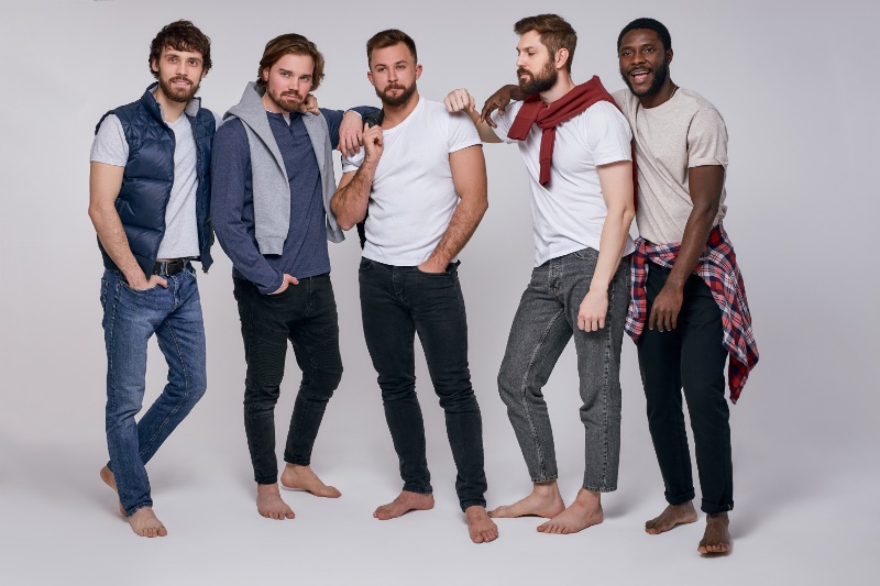How to Fit Jeans Men Group Photo
