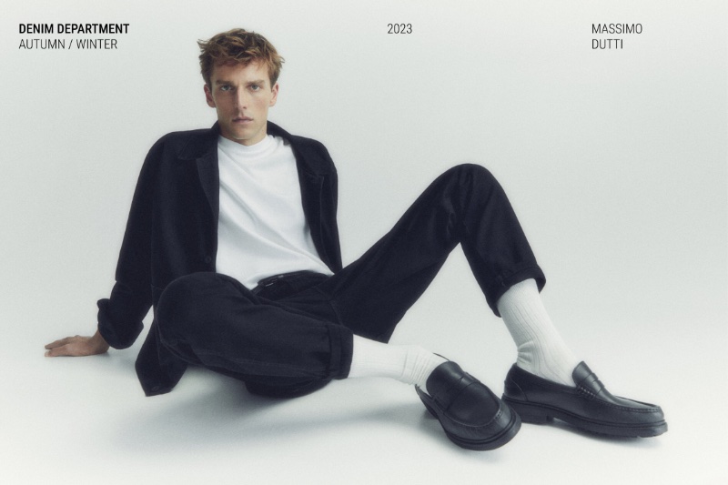 Quentin Demeester reunites with Massimo Dutti for fall-winter 2023 to showcase its denim essentials.