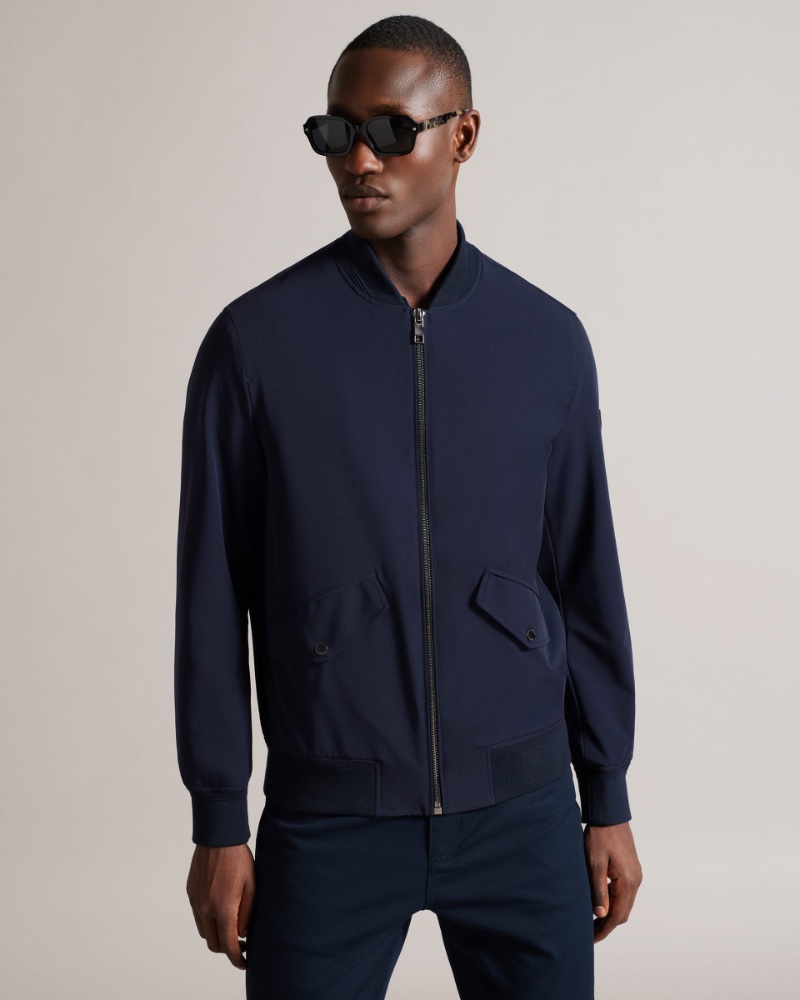 Navy Bomber Jacket Men Fit Ted Baker