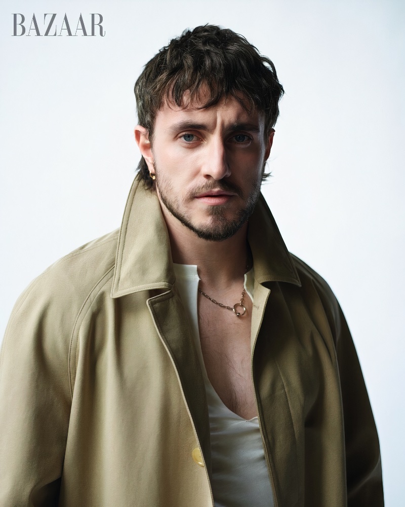 Connecting with Harper's Bazaar, Paul Mescal wears Gucci and Cartier. 