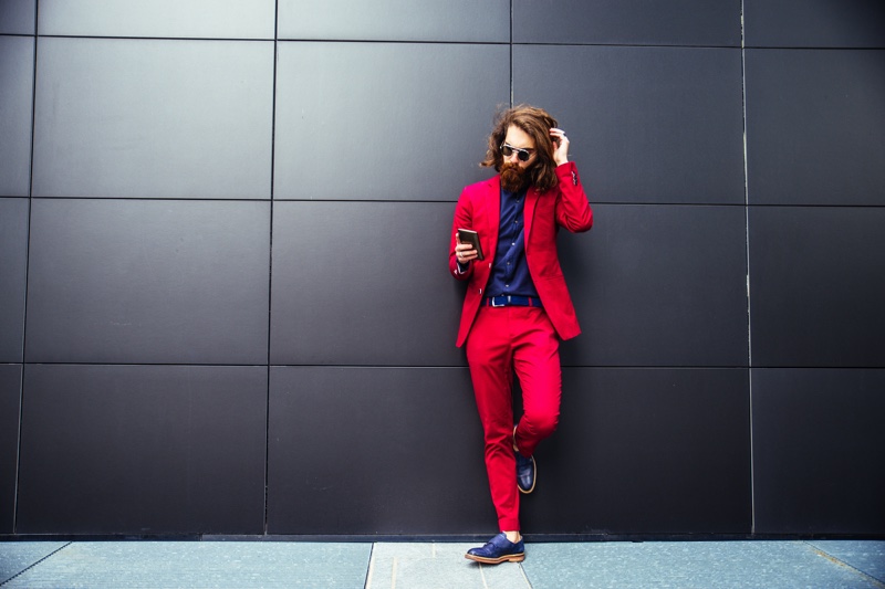 Red Suit Look