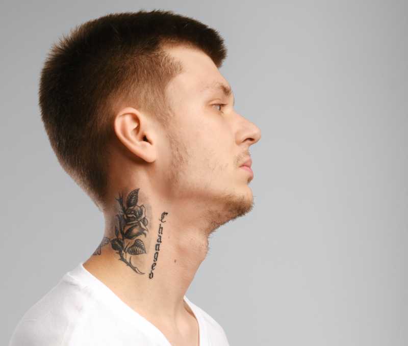 Small Tattoos For Men On Neck