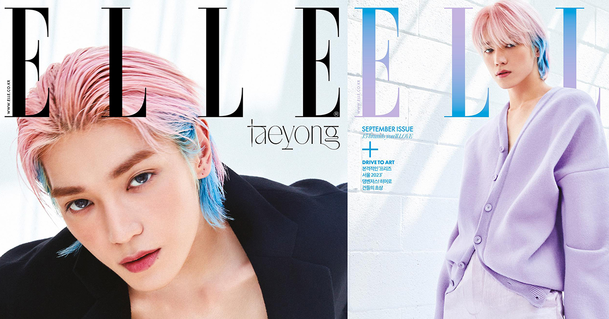 Taeyong Goes Bold in Loewe for Elle Korea September Covers