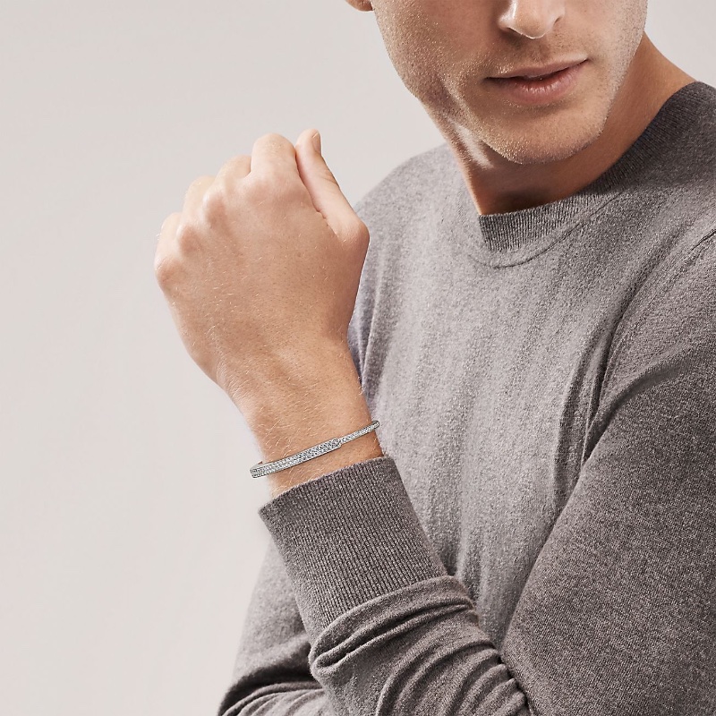 Tiffany Lock Bangle White Gold Full Pave Diamonds » Jimin for Tiffany & Co: Tiffany Lock Campaign Tiffany Lock Bangle White Gold Full Pave Diamonds