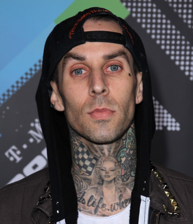Travis Barker Portrait Neck Tattoo Men Marilyn Monroe 2011 » Neck Tattoos for Men: Explore Classic & Modern Design Ideas Travis Barker Portrait Neck Tattoo Men Marilyn Monroe 2011