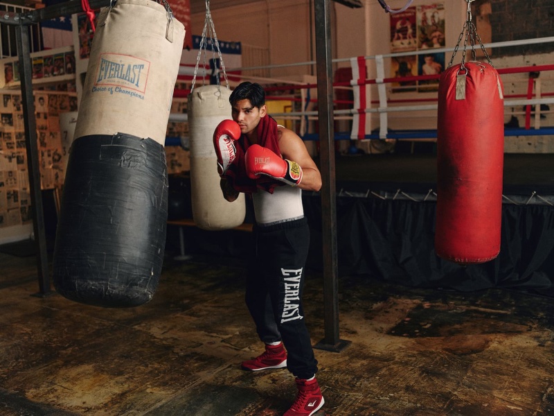 Ryan Garcia sports the new Zara x Everlast capsule collection. 