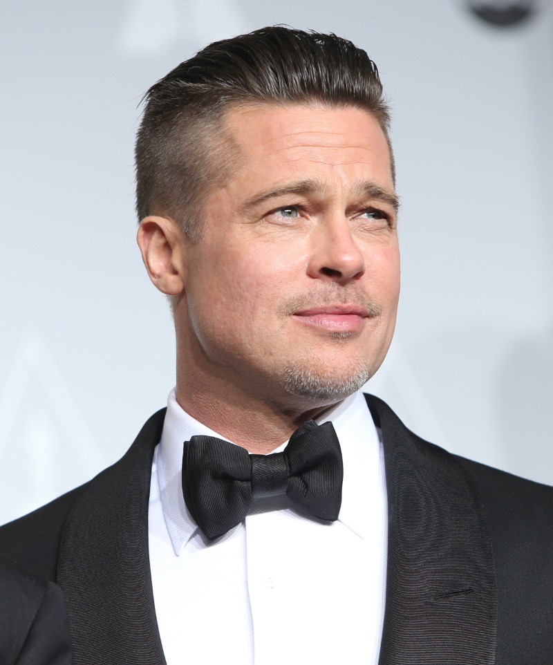 Brad Pitt Fury Haircut 2014 Tuxedo