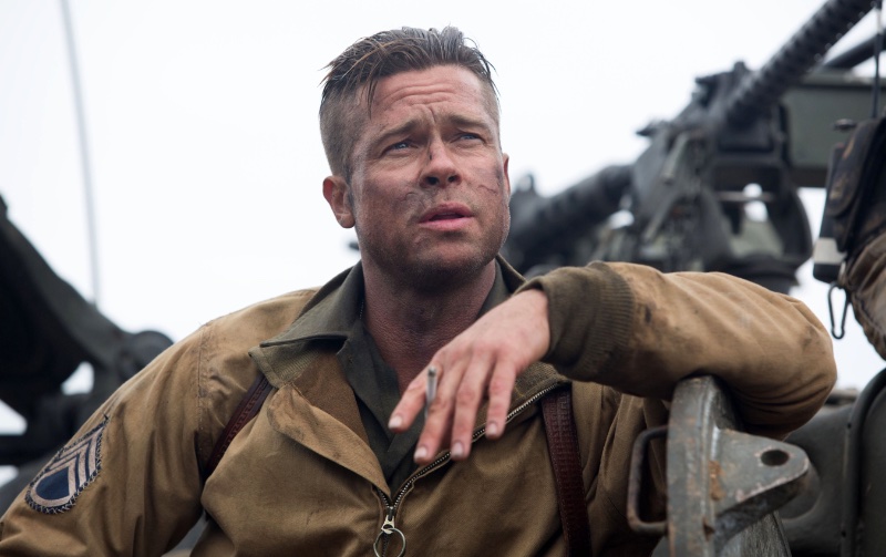 Brad Pitt Fury Haircut 2014