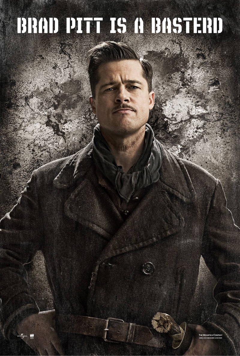 Brad Pitt sports a glossy undercut with a side part as Lt. Aldo Raine in 2009’s Inglourious Basterds. » Brad Pitt’s Hairstyles: Iconic Cuts with Character Brad Pitt sports a glossy undercut with a side part as Lt. Aldo Raine in 2009’s Inglourious Basterds.
