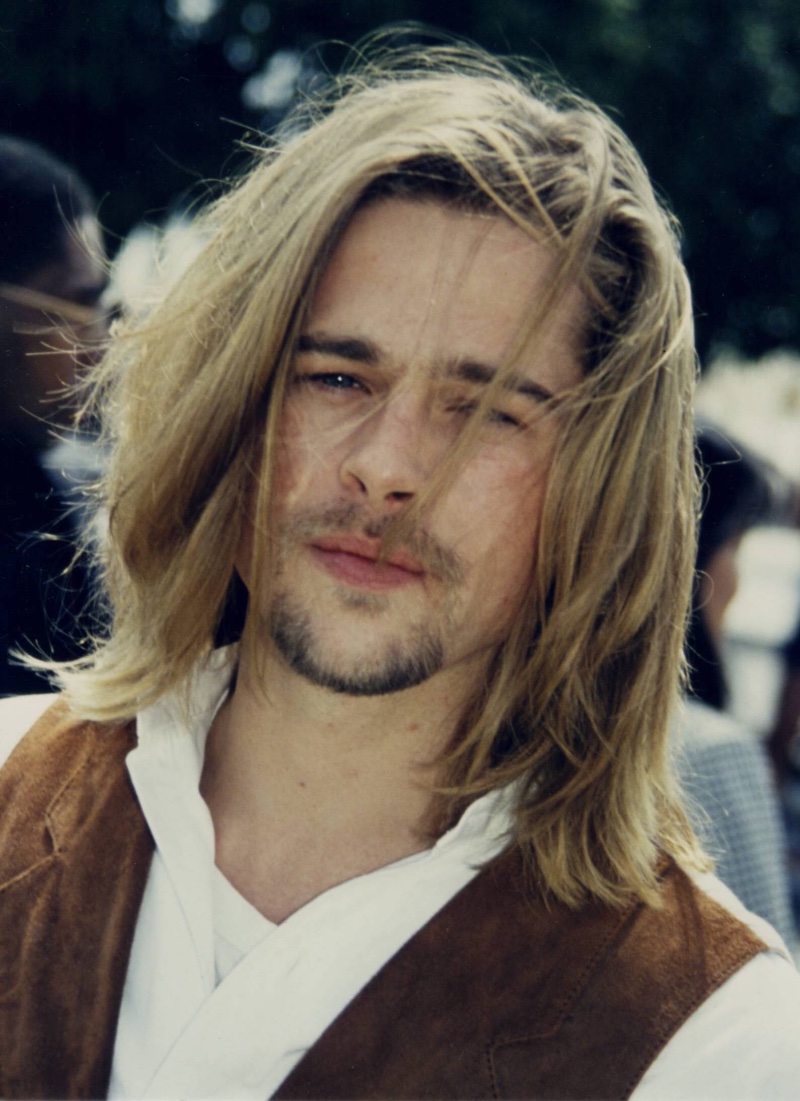 Brad Pitt Long Hair Center Part 1990