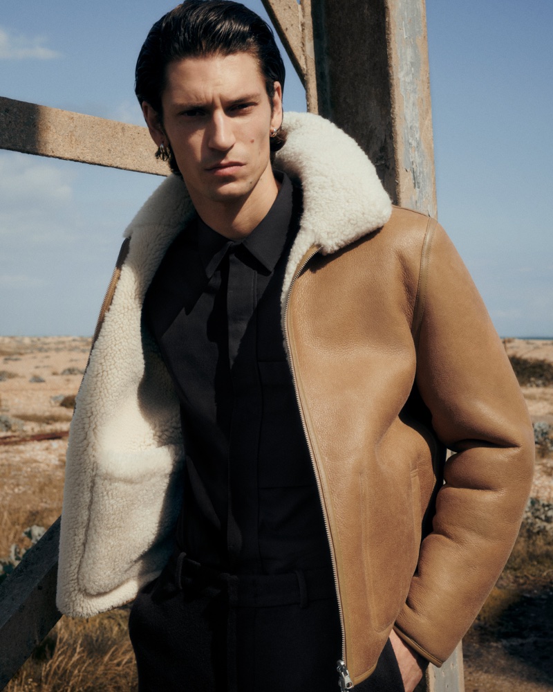 COS Men Shearling Jacket Fall 2023 Justin Eric Martin