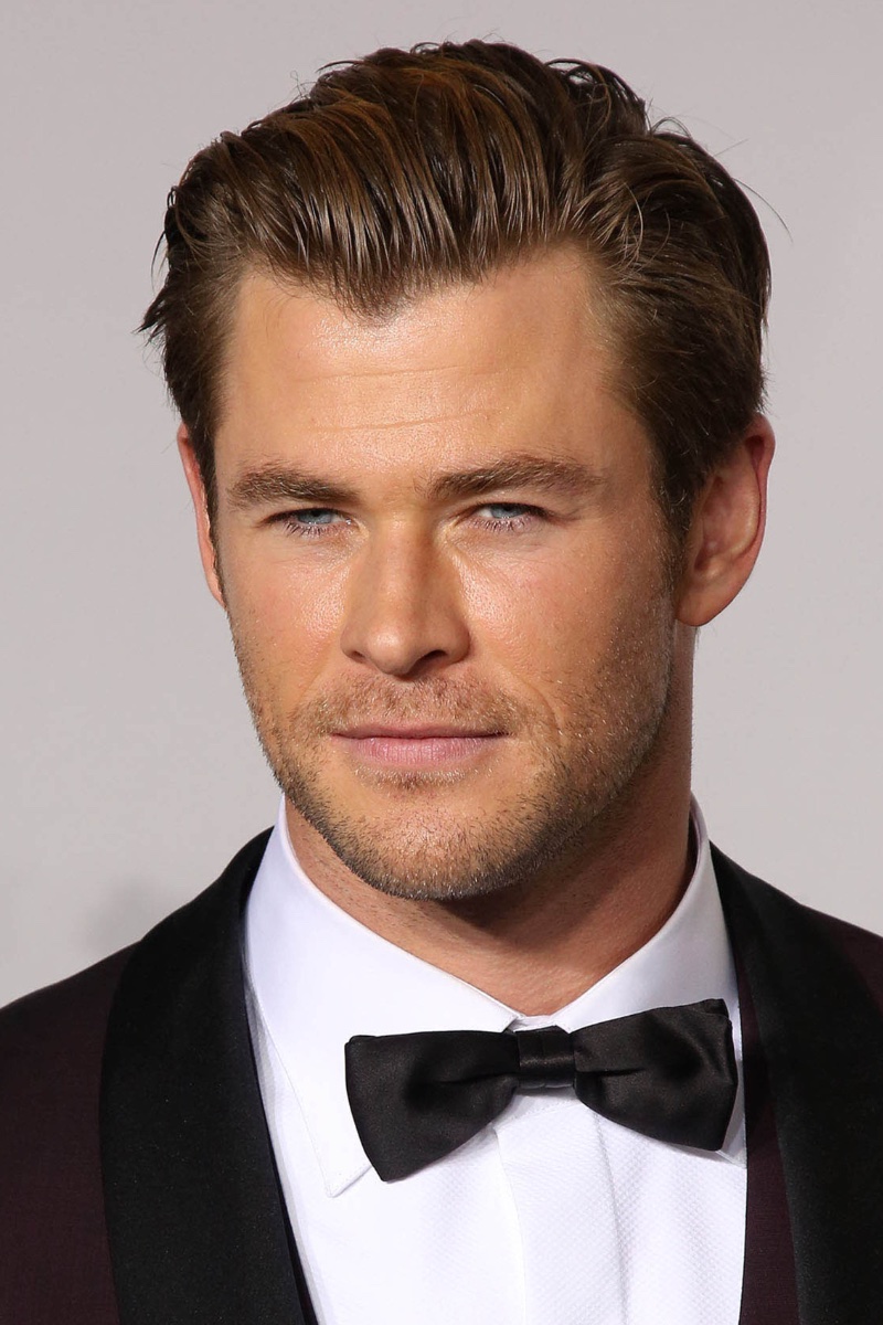 Chris Hemsworth Slicked Back Hair 2014