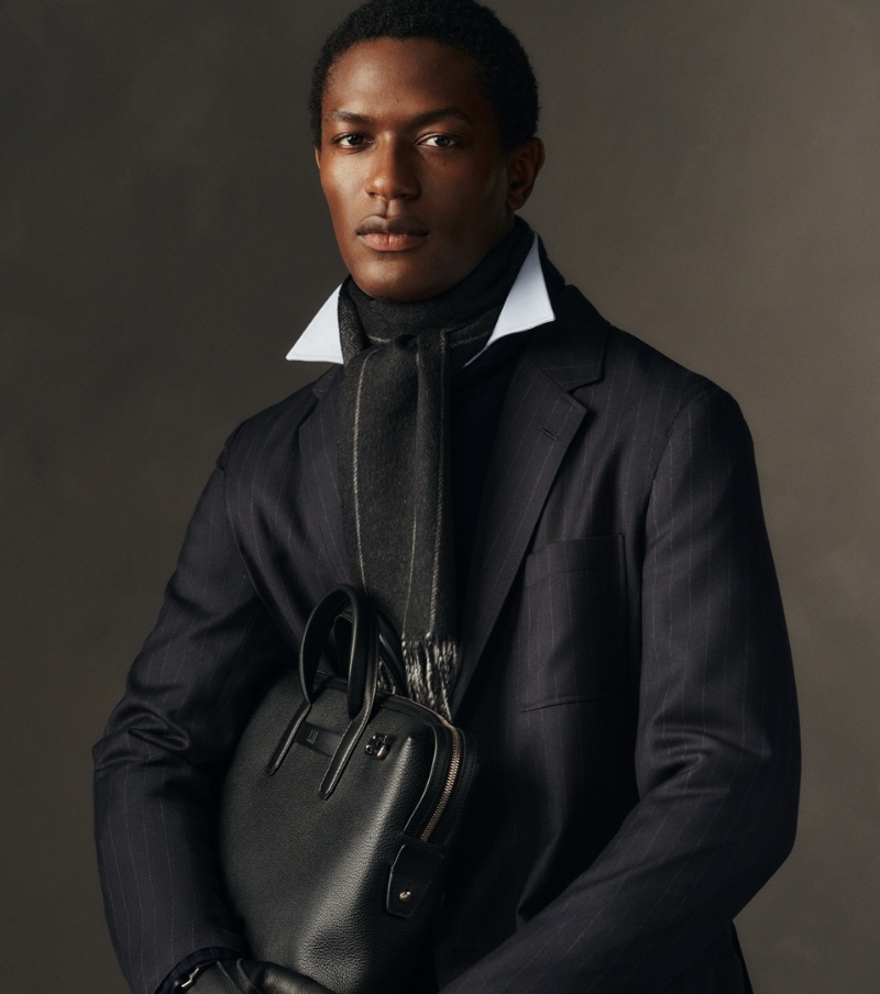 Hamid Onifdade takes the spotlight for Dunhill's fall-winter 2023 campaign.