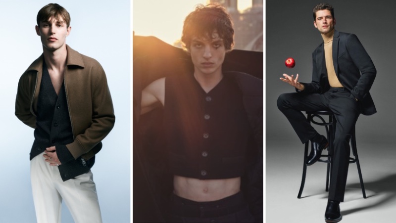 Week in Review: Kit Butler for H&M fall 2023 campaign, Lucas El Bali for How to Spend It, and Sean O'Pry for Perry Ellis fall-winter 2023 campaign.