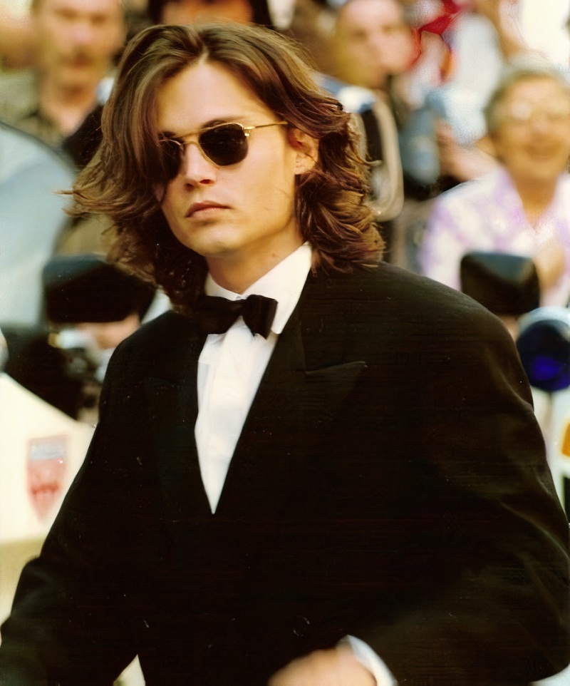 Johnny Depp 90s Hair Long Cannes 1992 » 90s Men's Hair: Exploring the Iconic Style Statements Johnny Depp 90s Hair Long Cannes 1992