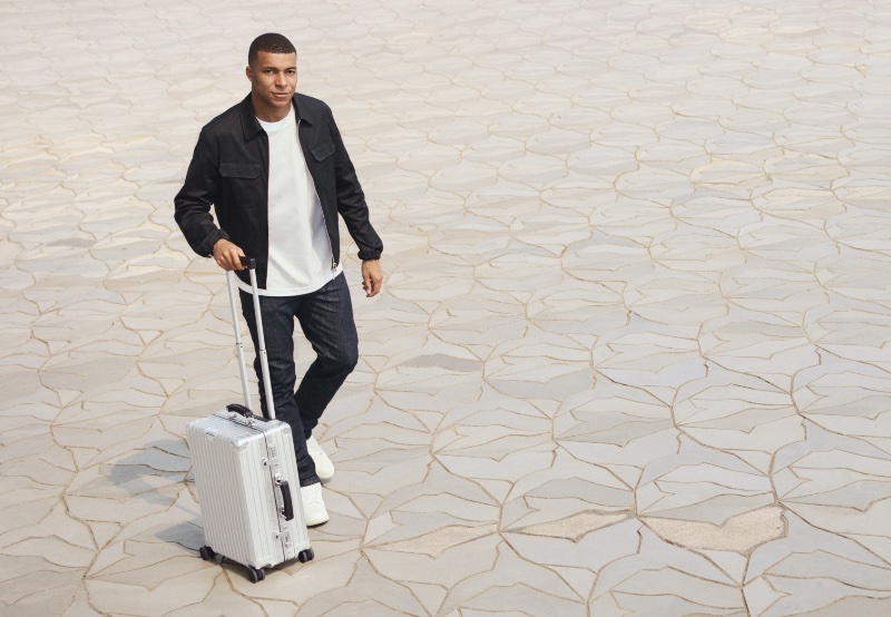 Lewis Hamilton & Kylian Mbappé Front RIMOWA Ad Campaign