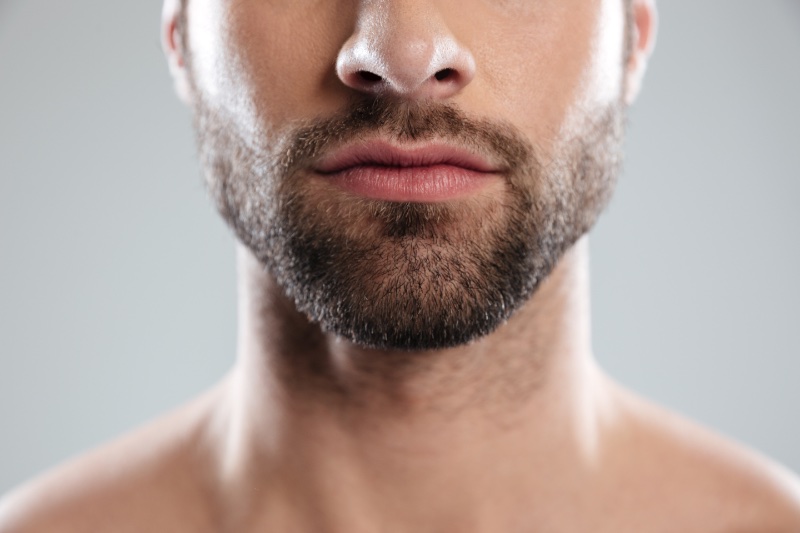 Man Nose Lower Face Closeup