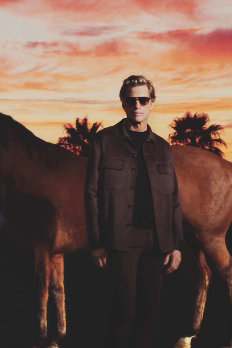 Mark Vanderloo sports a Zegna ensemble for Neiman Marcus' fall 2023 campaign.