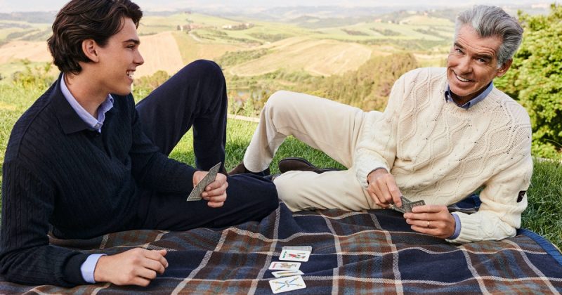 Pierce paris brosnan paul shark fall 2023 ad campaign
