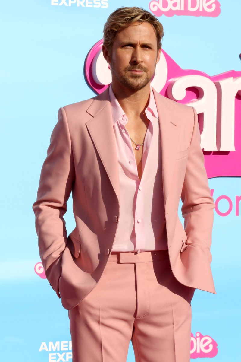 Ryan Gosling Barbie Premiere 2023 Coral Suit