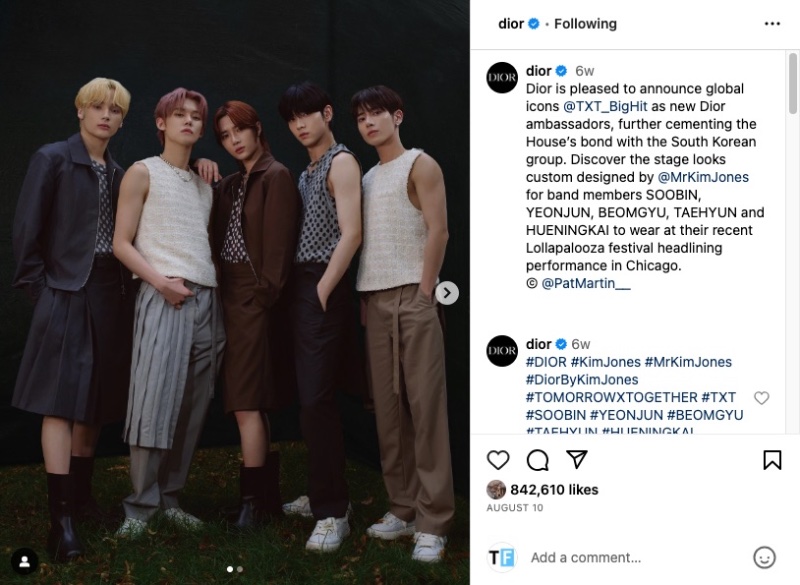 Tomorrow X Together Dior Brand Ambassador 2023 » K-pop Brand Ambassadors Influencing Global Trends Tomorrow X Together Dior Brand Ambassador 2023