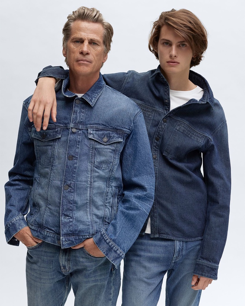 Mark Vanderloo and Mark Vanderloo Jr. wear the latest denim from s.Oliver. 