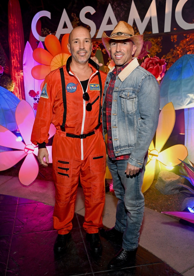Brett and Jason Oppenheim of Selling Sunset fame attend the Casamigos Halloween party.