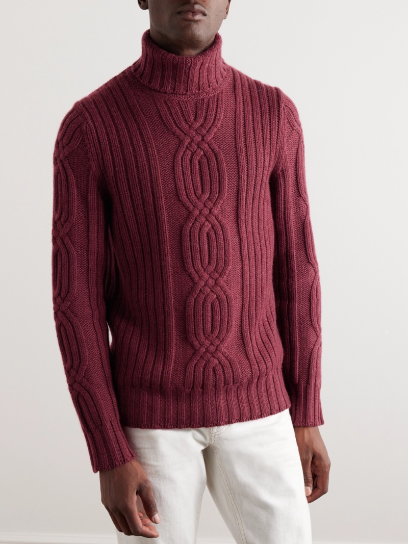 Brunello Cucinelli Cable-knit Cashmere Turtleneck Sweater Men Mr Porter