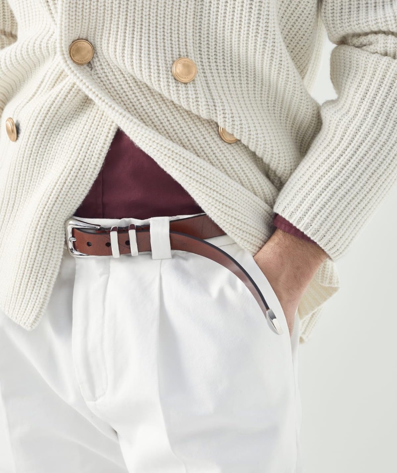 Brunello Cucinelli Etched Belt Double Keeper Men » Men’s Fall Fashion: The Building Blocks of Effortless Outfits Brunello Cucinelli Etched Belt Double Keeper Men