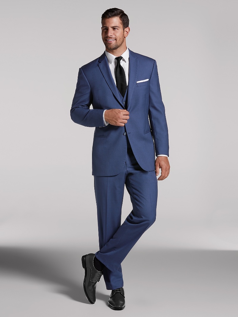 Calvin Klein Blue Suit Men's Wearhouse