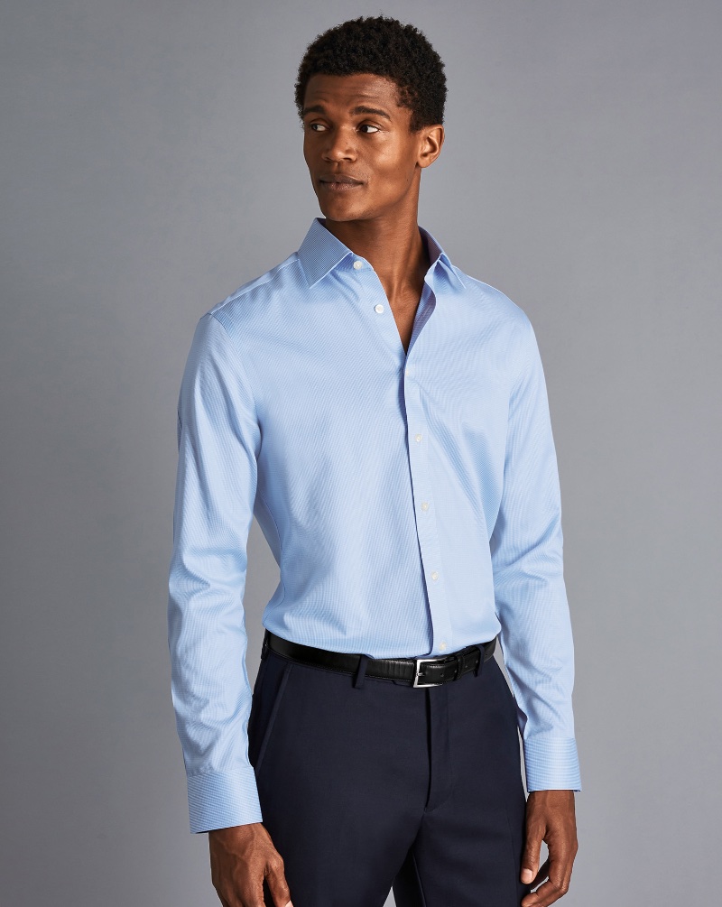 Charles Tyrwhitt Sky Blue Shirt with French Cuffs