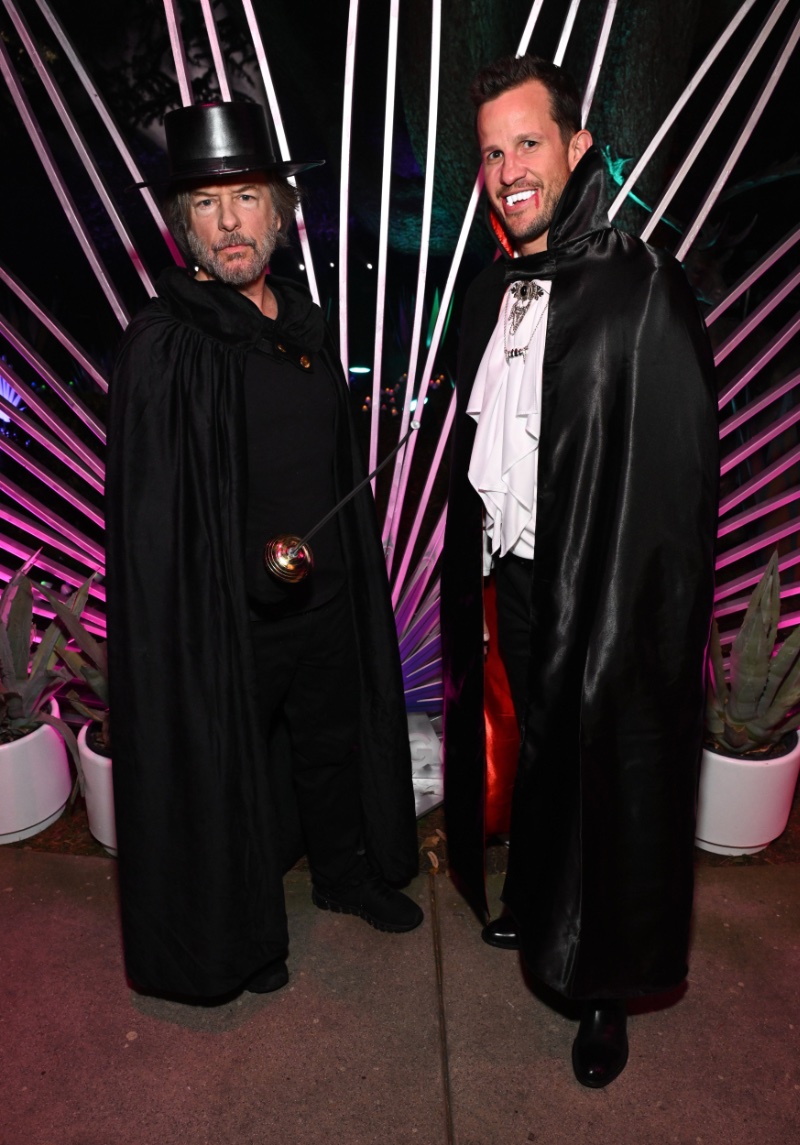 David Spade and a friend attend the Casamigos Halloween party.