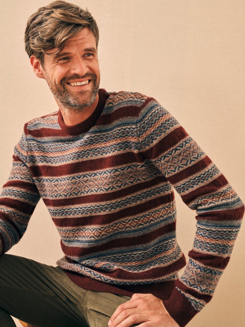 Get into the festive holiday spirit with a Fair Isle sweater. 