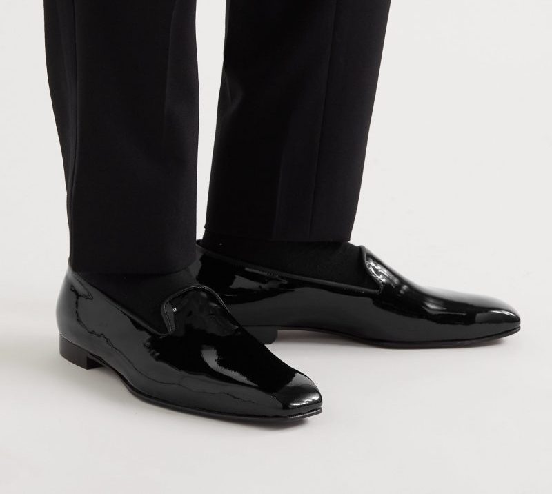Let your footwear shine with patent leather loafers like these from George Cleverley. 